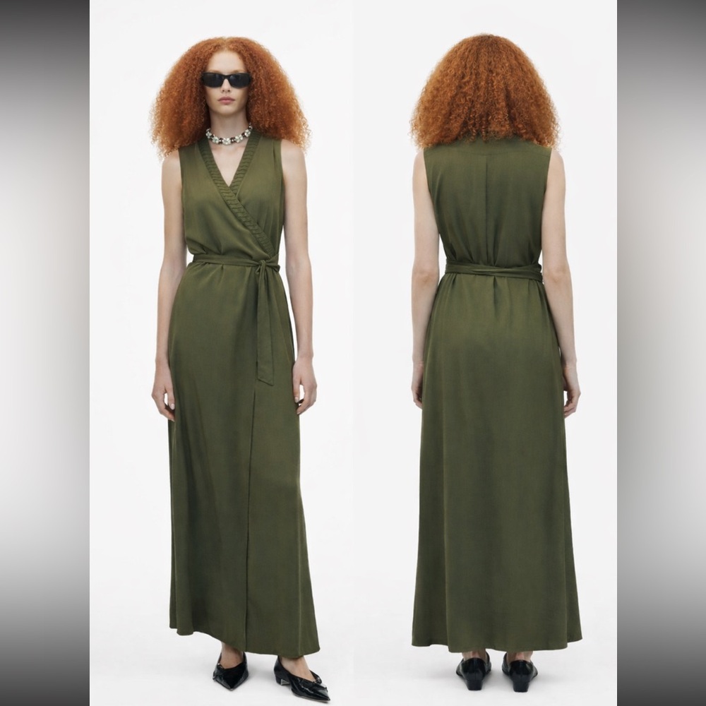 Dana Buchman DB Life silk sleeveless wrap dress